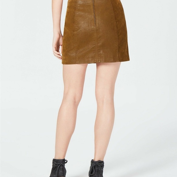 FREE PEOPLE Modern Faux Leather Mini Skirt Womenโs - Picture 4 of 5